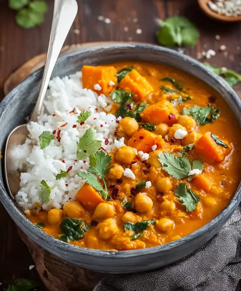 Sweet Potato Chickpea Curry- Easy Vegan Comfort Food