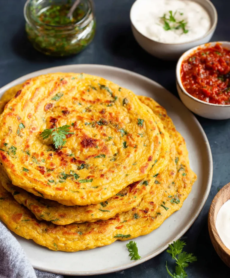 Masoor Dal Chilla – Savory Red Lentil Pancakes