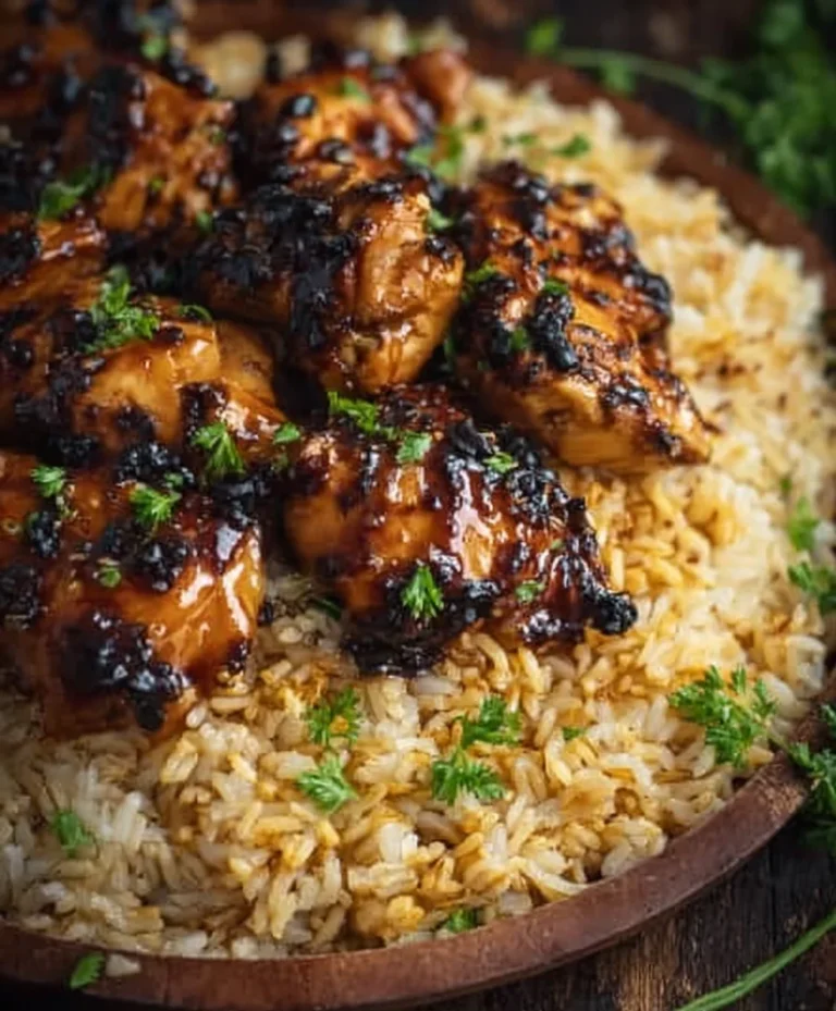 Easy Honey BBQ Chicken Rice Recipe