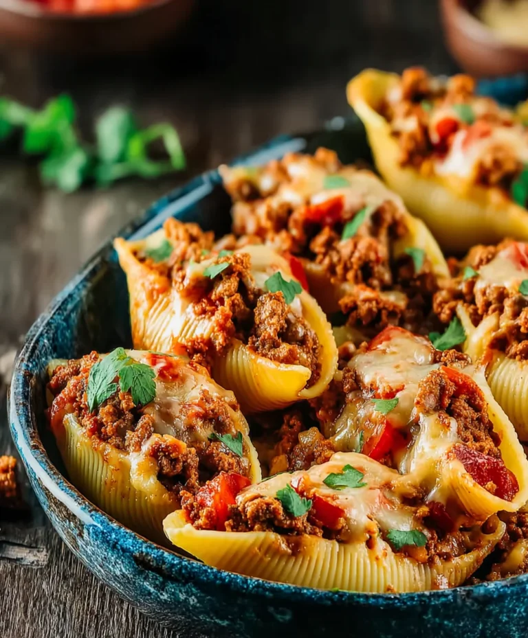 Easy Taco Stuffed Shells- Beef Dinner Recipe