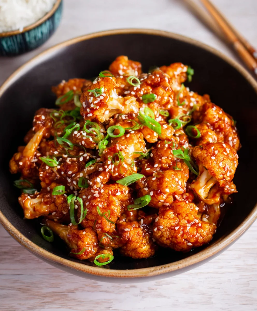 Sticky Sesame Cauliflower - Easy Vegan Dinner
