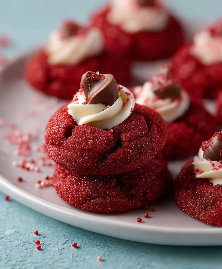 Hershey’s Red Velvet Blossoms- Easy Festive Cookies