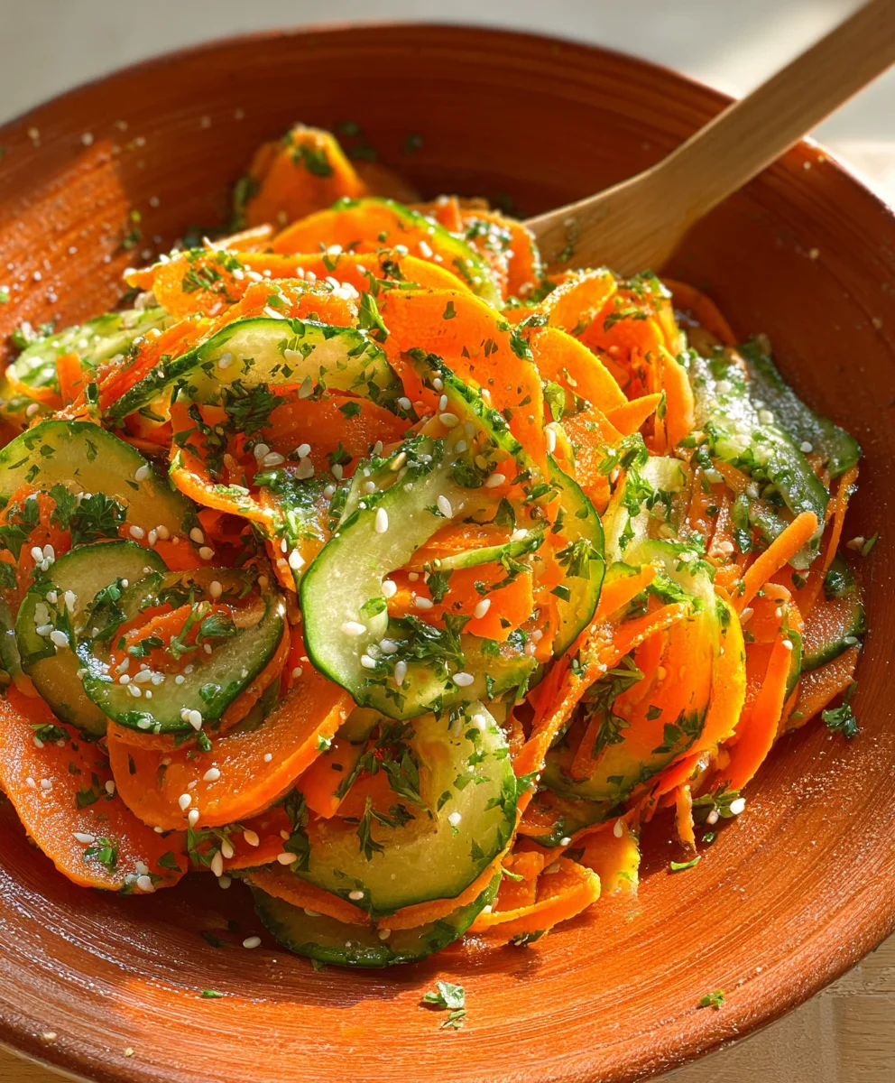 Cucumber Carrot Salad - Fresh & Easy Recipe