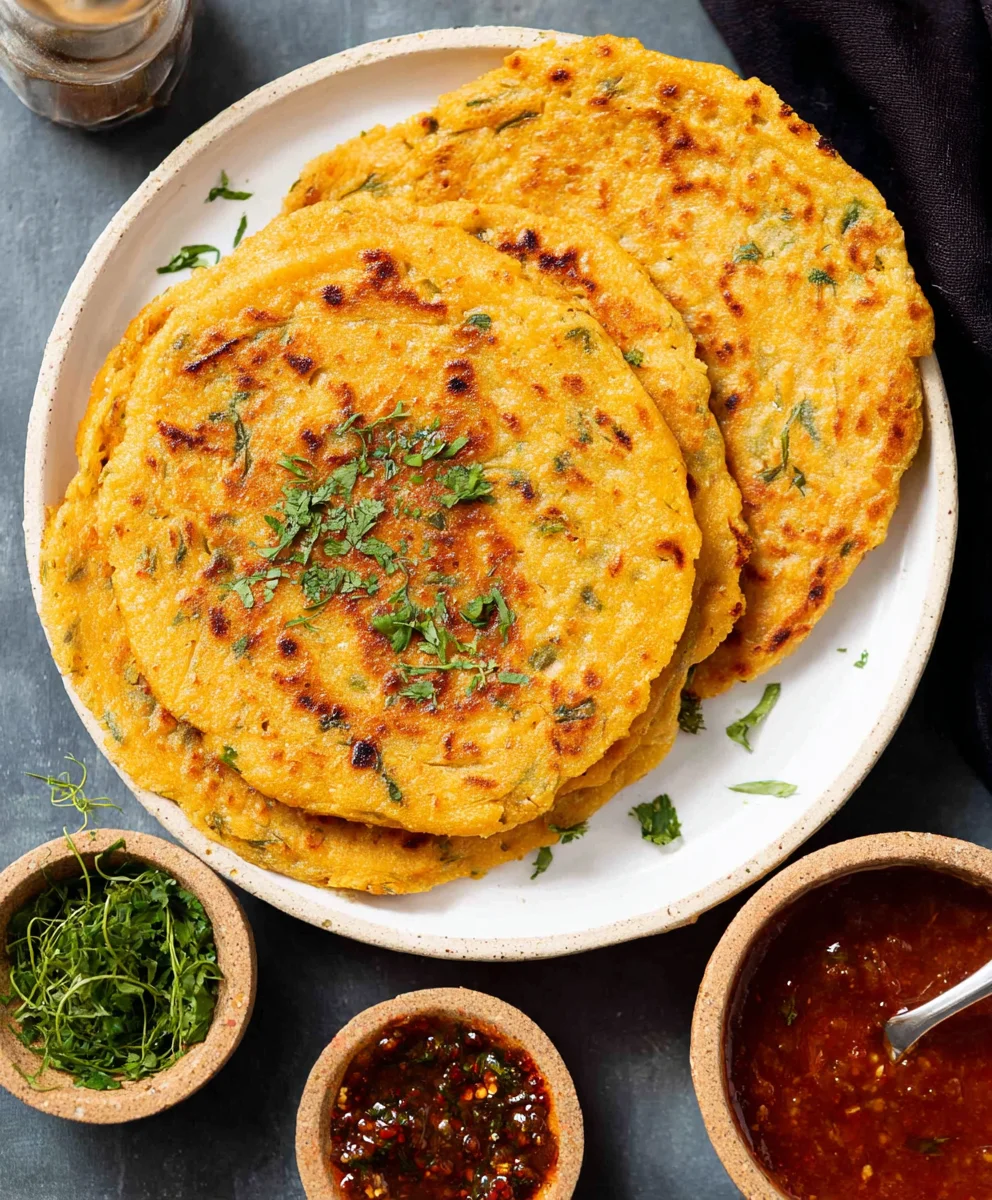 Masoor Dal Chilla - Savory Red Lentil Pancakes