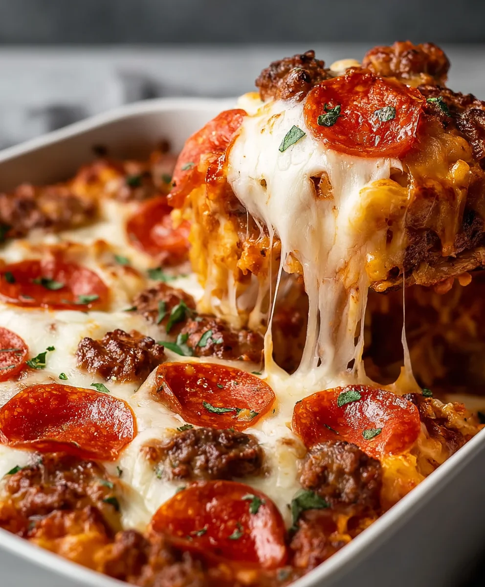 Bubble Up Pizza Casserole- Easy Dinner Idea