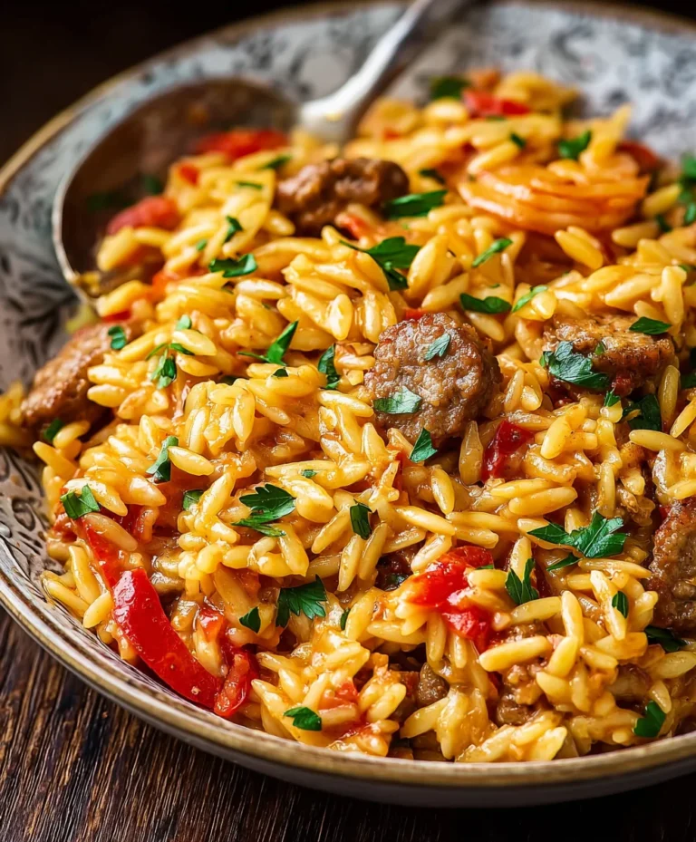 Spicy Cajun Orzo Pasta- Easy Beef Dinner