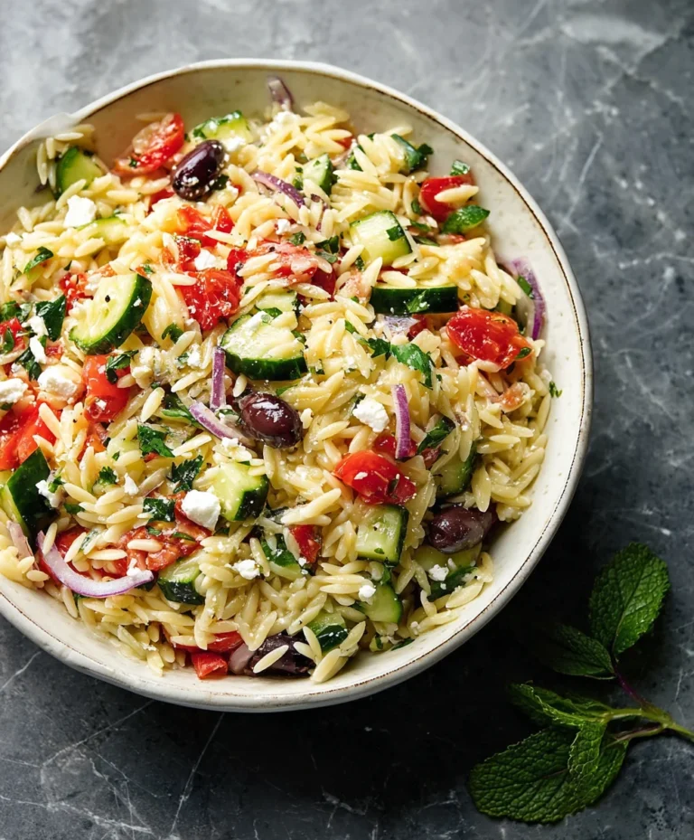 Mediterranean Orzo Salad Recipe- Easy & Delicious