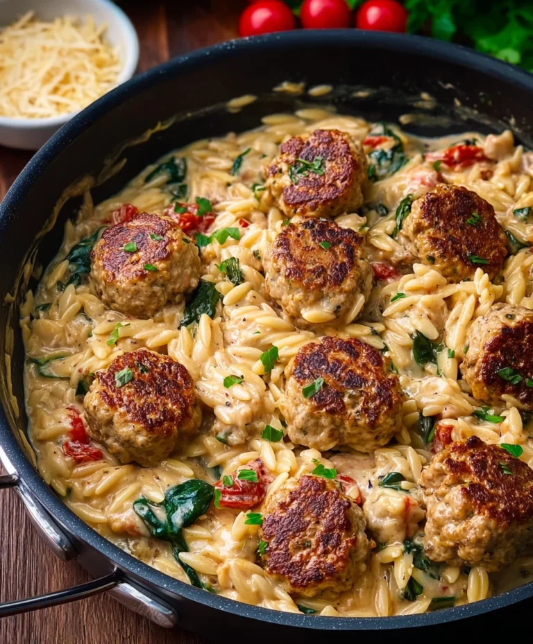 Marry Me Chicken Meatball Orzo – Creamy Comfort Food