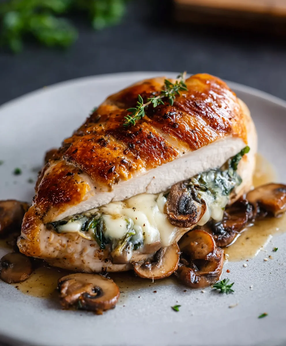 Mushroom Stuffed Chicken Breast Easy Recipe