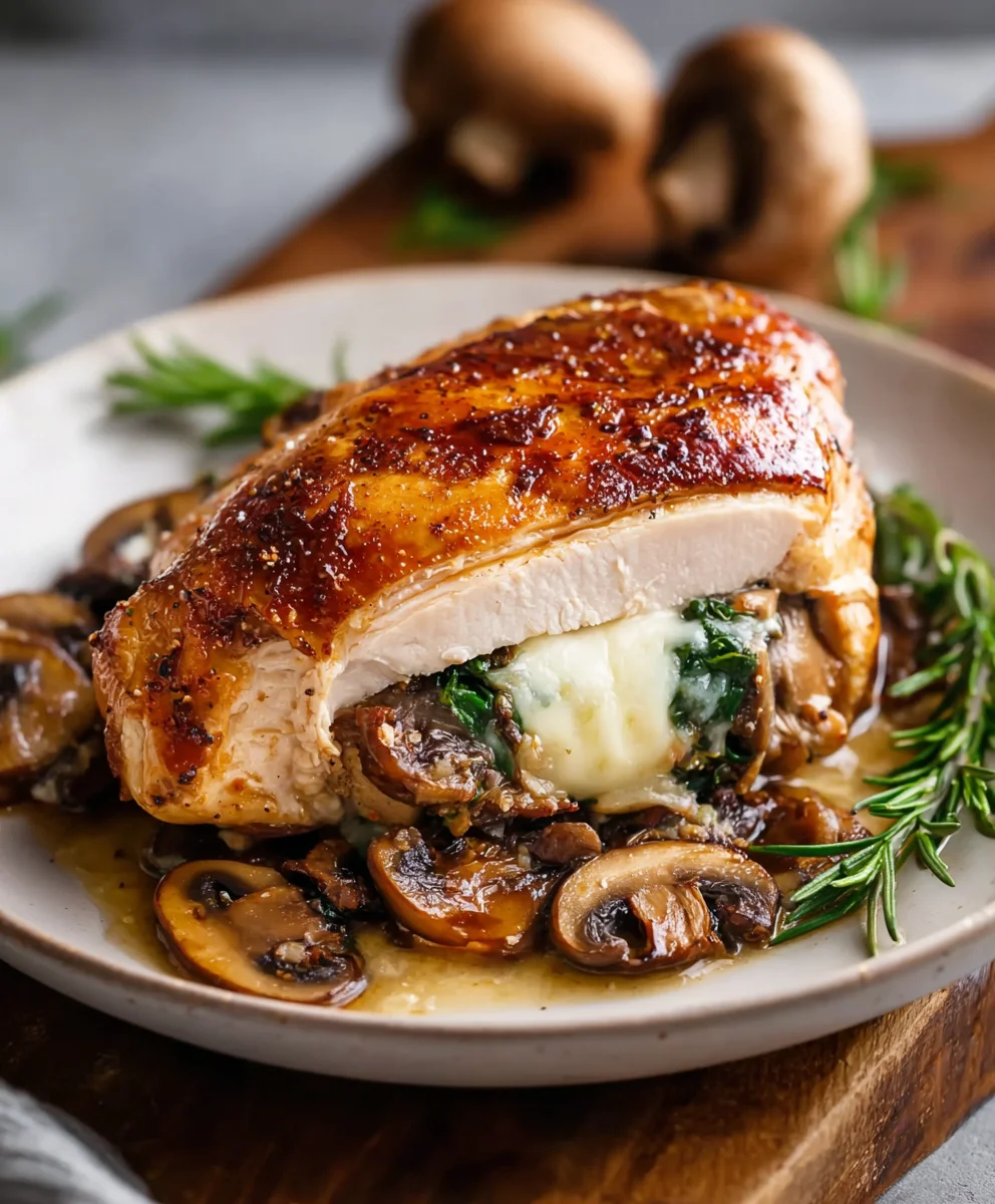 Mushroom Stuffed Chicken Breast Easy Recipe