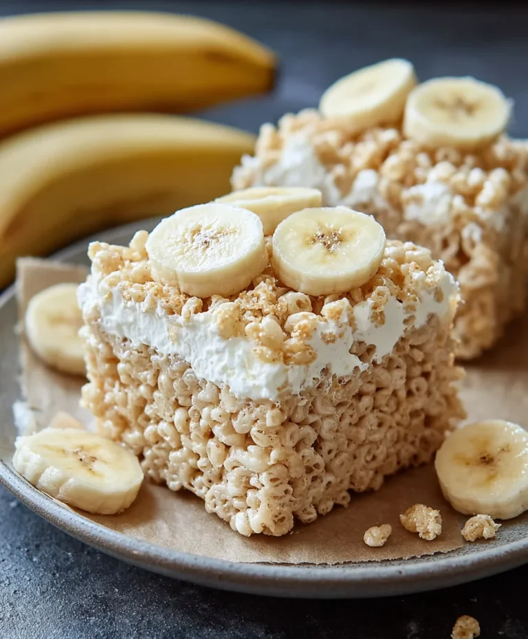Banana Pudding Rice Krispie Treats – Easy Dessert