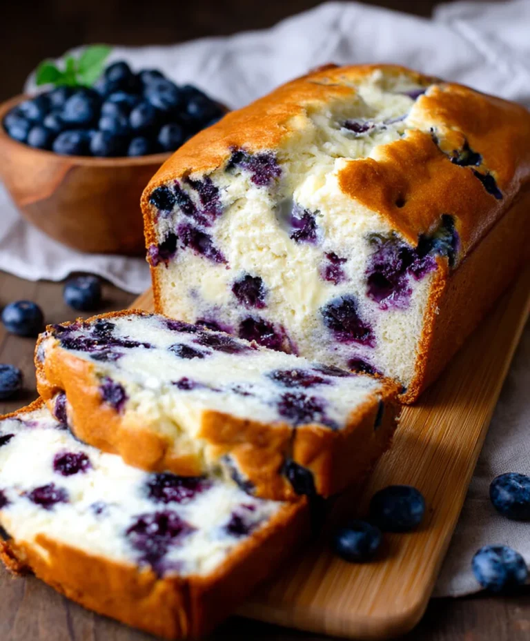 Blueberry Cream Cheese Bread- Easy Delicious Loaf