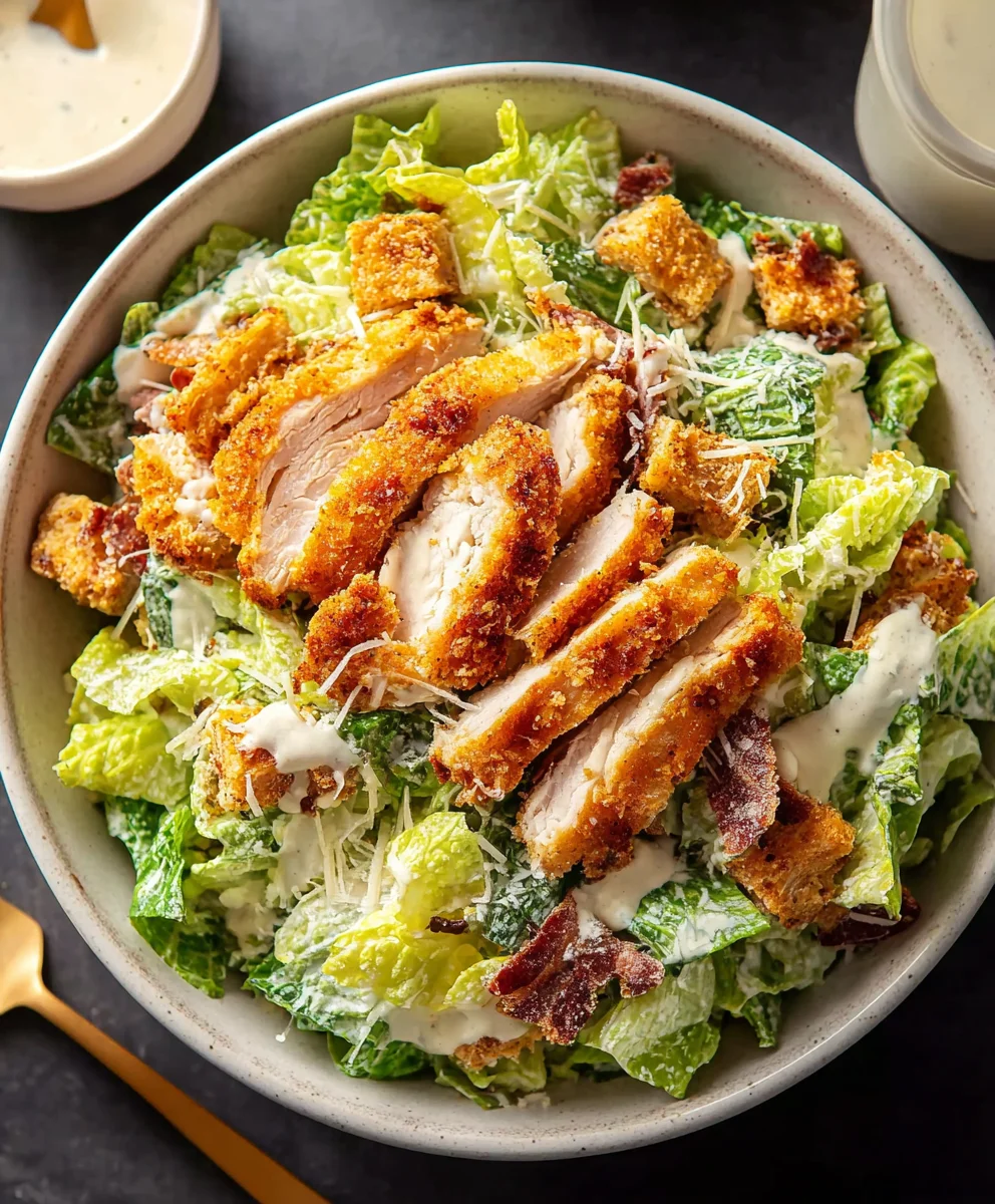 Extra Crispy Chicken Caesar Salad - Ultimate Flavor