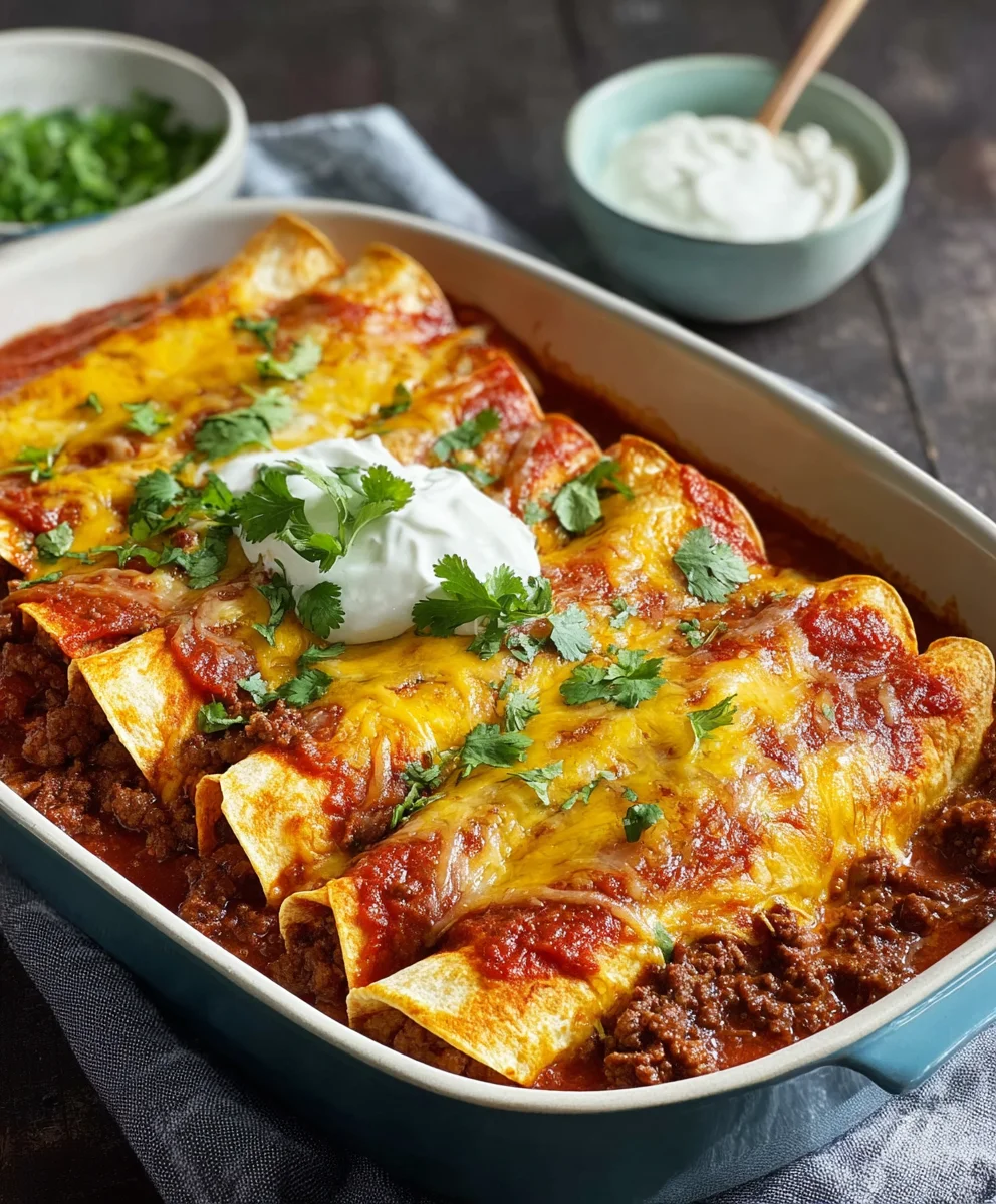 Easy Tex-Mex Beef Enchiladas Recipe