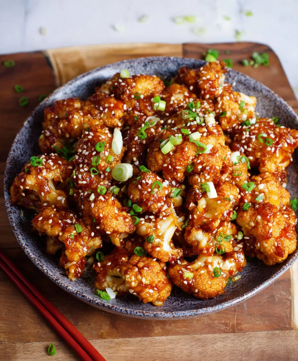 Sticky Sesame Cauliflower - Easy Vegan Dinner