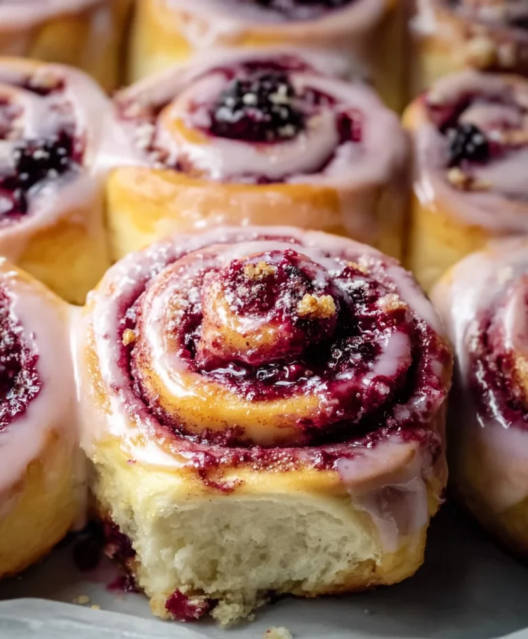 Soft Gooey Blackberry Raspberry Sweet Rolls