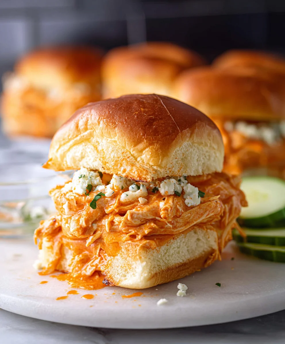 Spicy Buffalo Chicken Sliders - Easy Appetizer Recipe