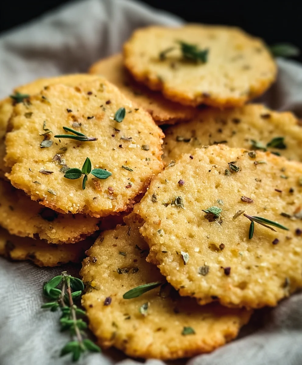 Garlic Herb Chickpea Flour Crackers-Easy Snack