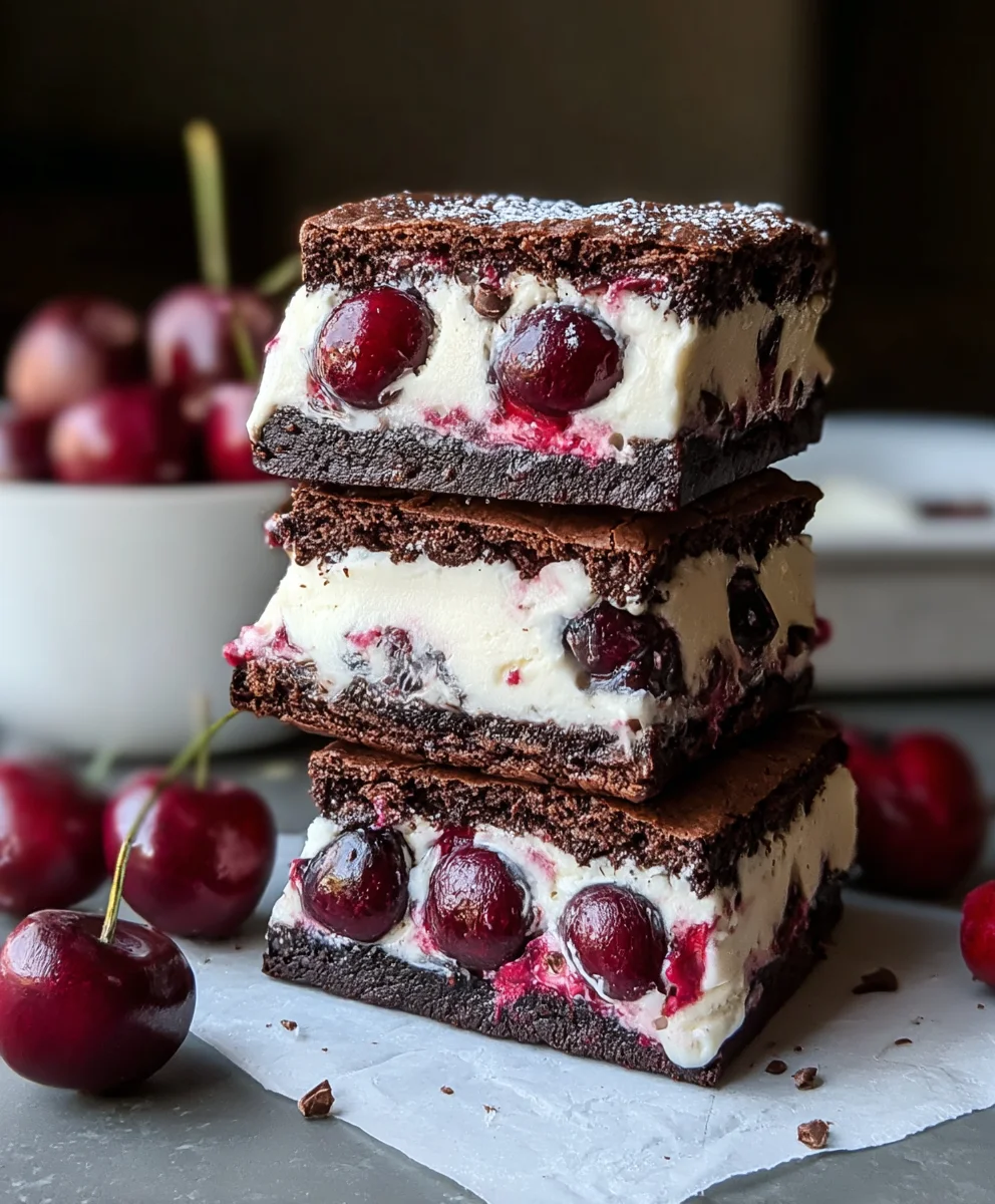 Cherry Brownie Ice Cream Sandwiches-Sweet Treat