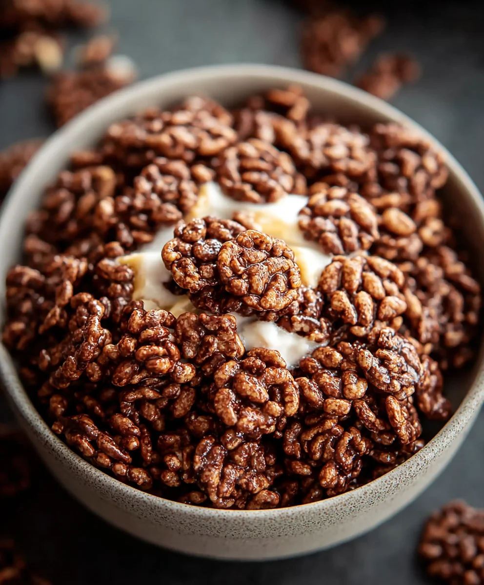 Healthy Crispy Chocolate Puffed Rice Cereal-Easy Recipe