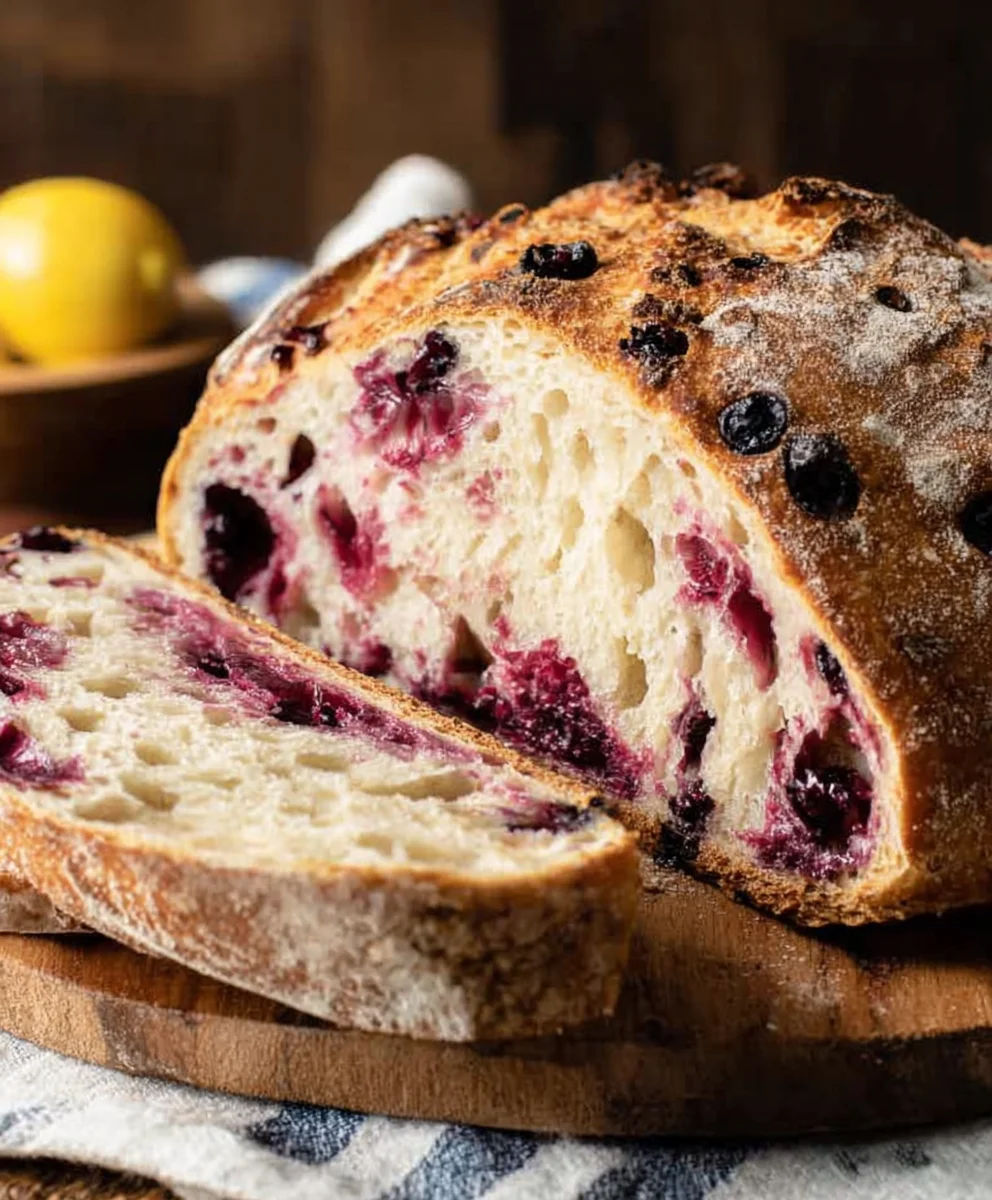 Blueberry Lemon Sourdough Bread Recipe