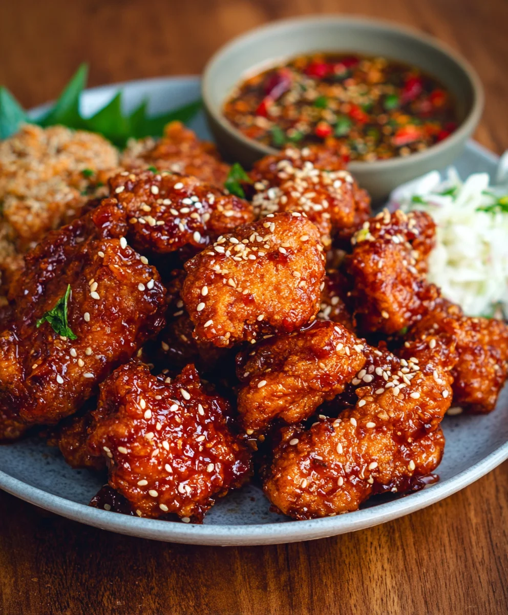 Crispy Korean Fried Chicken - Yangnyeom Style Recipe
