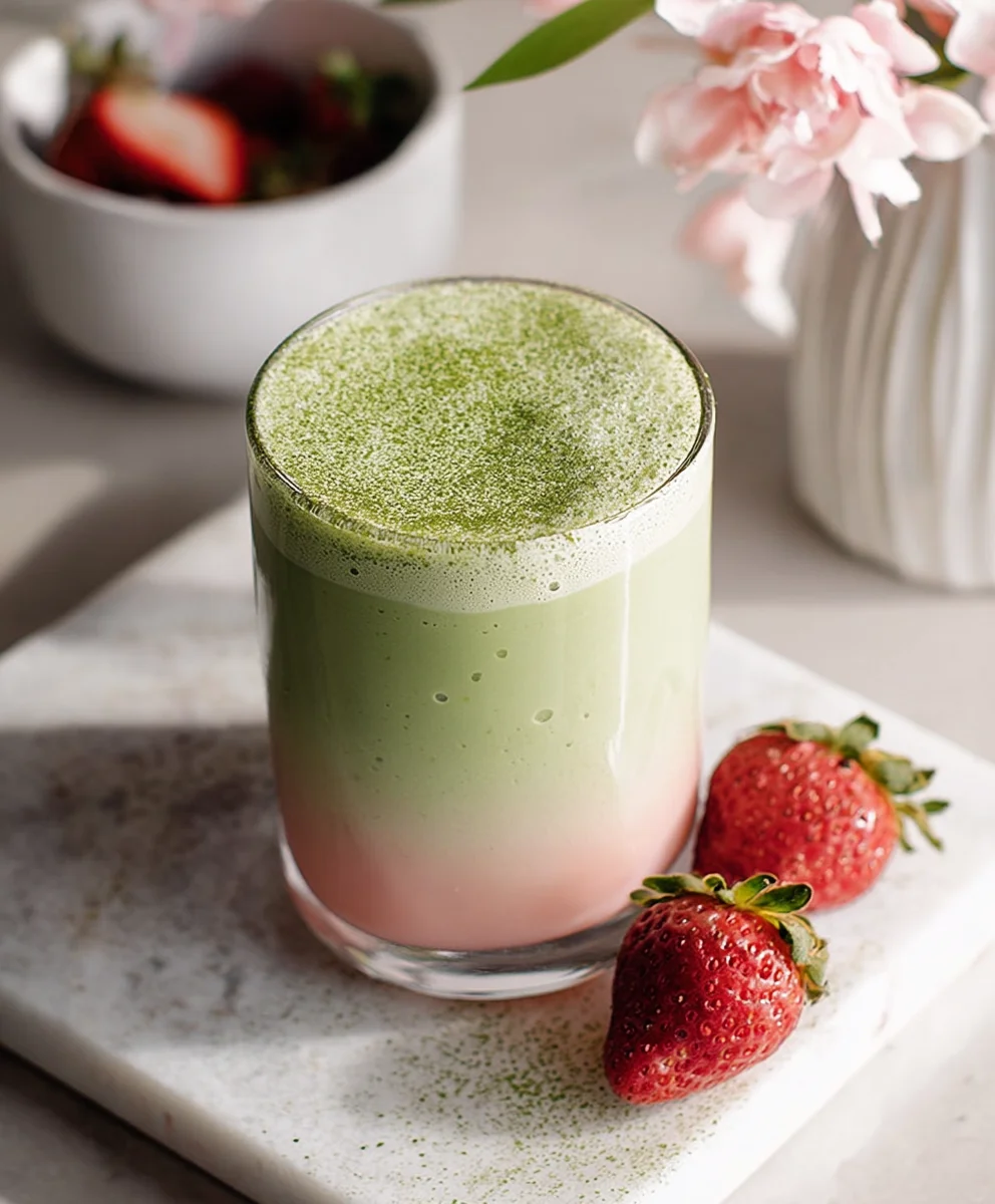 Strawberry Matcha Latte - Refreshing & Delicious Drink
