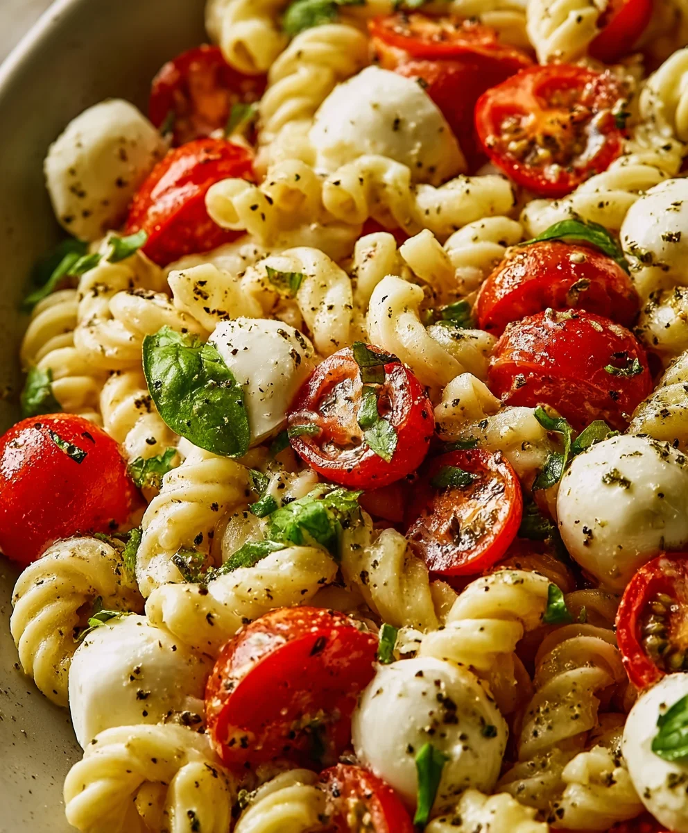 Creamy Caprese Pasta Salad - Easy Summer Side