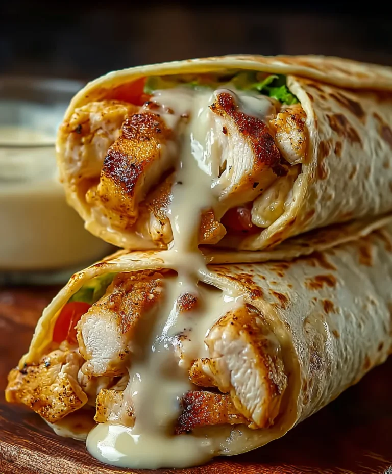 Cheesy Garlic Chicken Wraps – Easy Dinner Delight