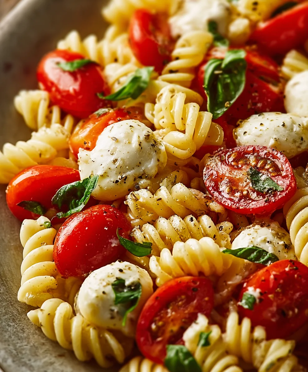 Creamy Caprese Pasta Salad - Easy Summer Side