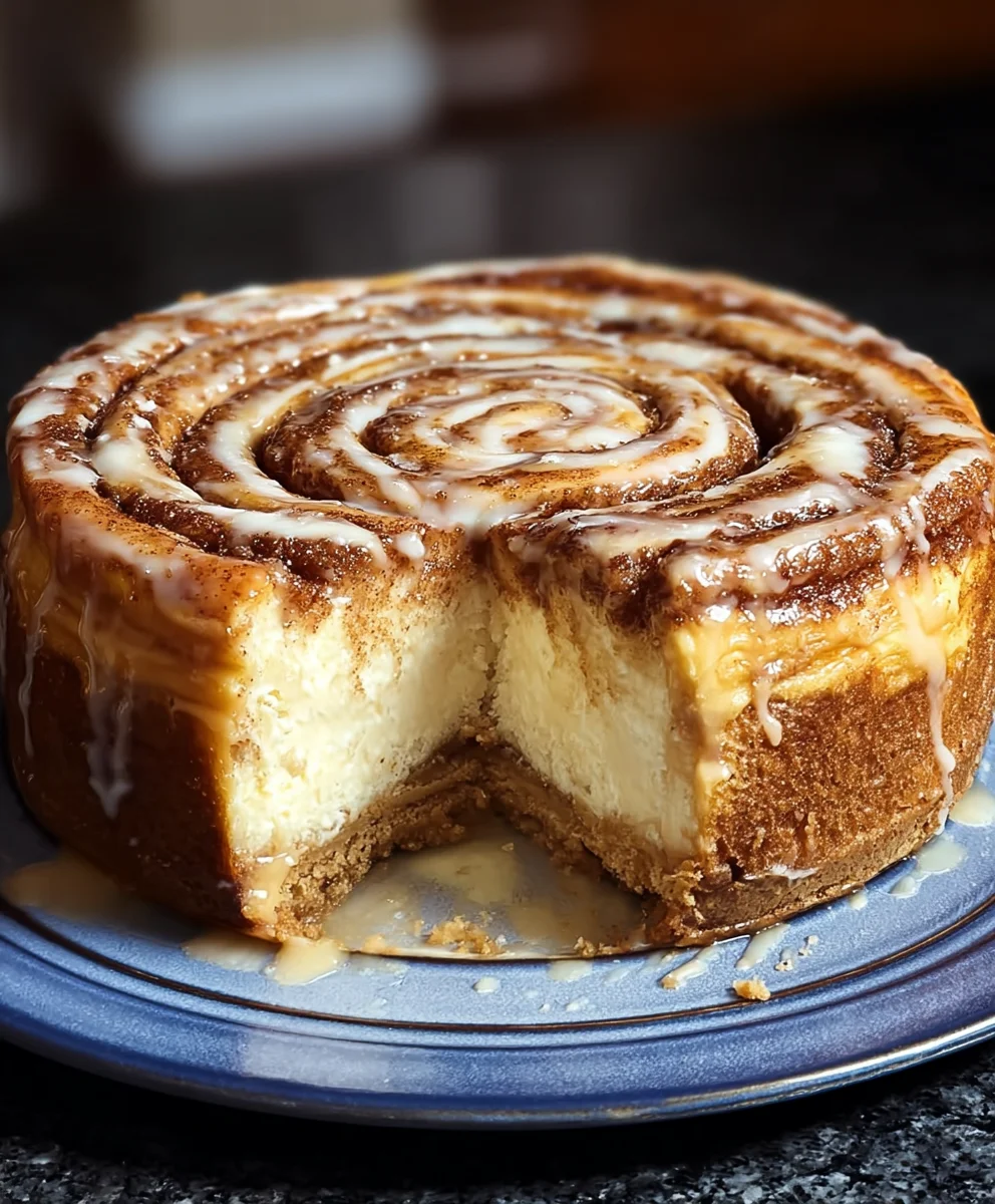 Cinnamon Roll Honeybun Cheesecake-Decadent Dessert
