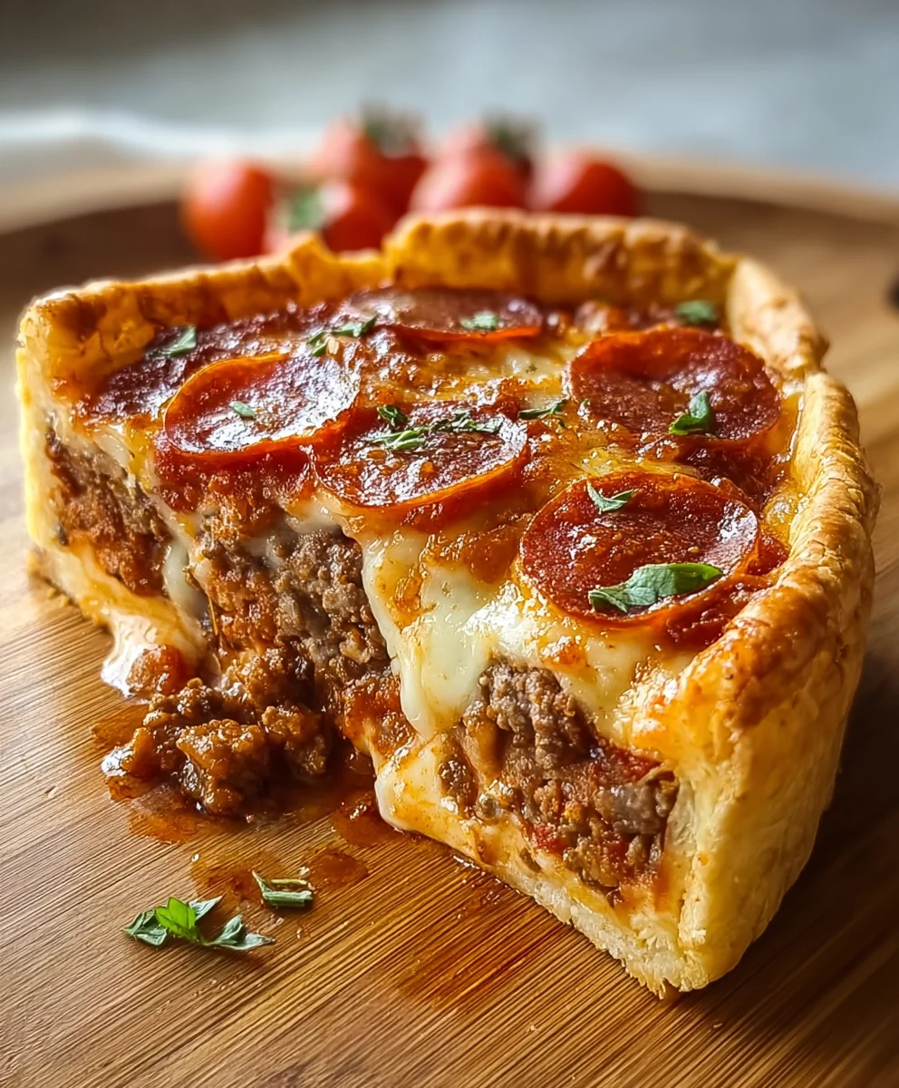 Pizza Burger Pie Recipe- Delicious Beef Twist