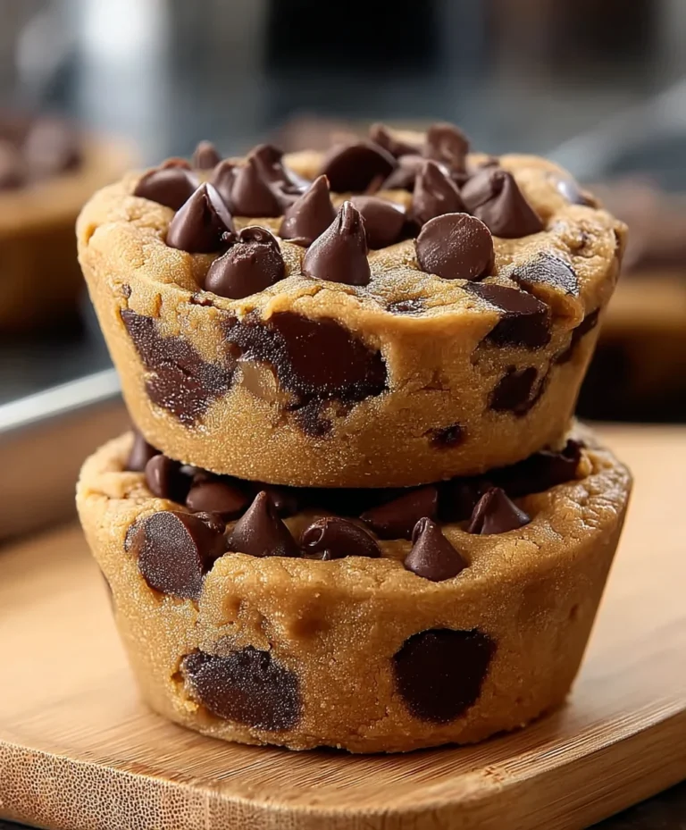 Peanut Butter Chocolate Chip Cookie Cups-Easy Recipe