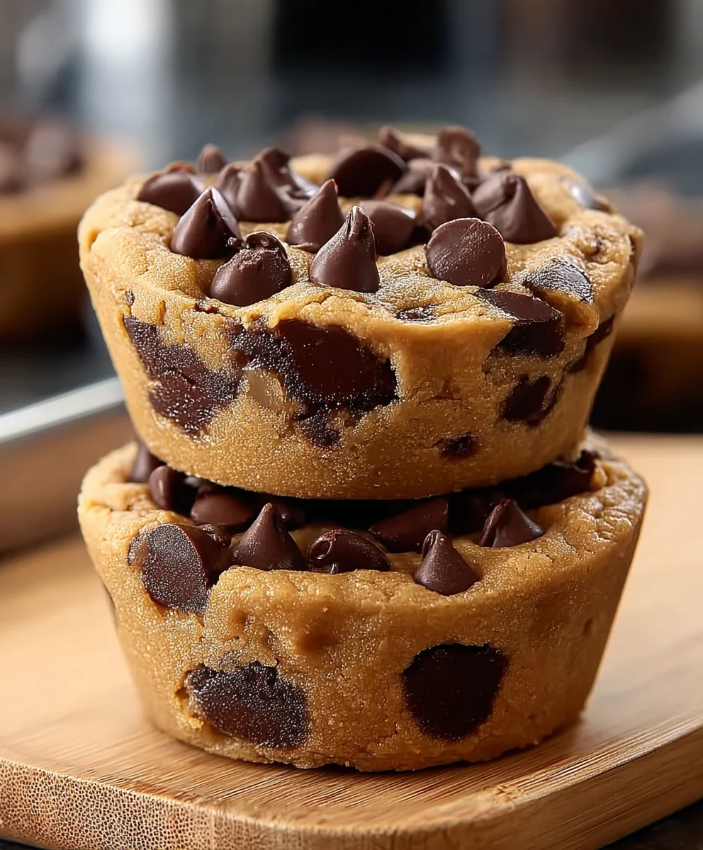 Peanut Butter Chocolate Chip Cookie Cups-Easy Recipe