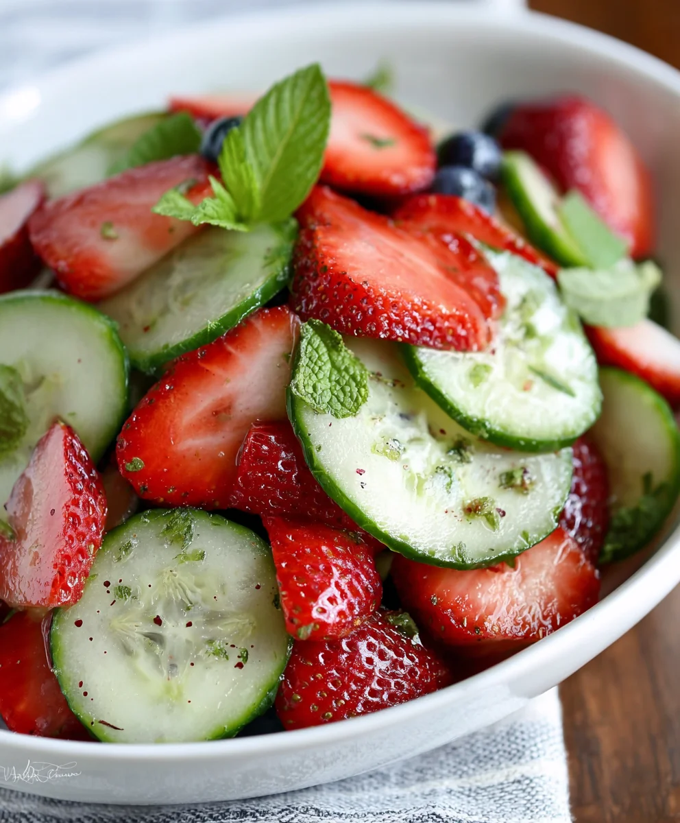 Refreshing Cucumber Strawberry Salad Recipe