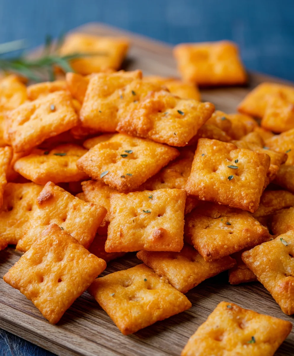 Homemade Cheddar Cheese Crackers- Cheez Its