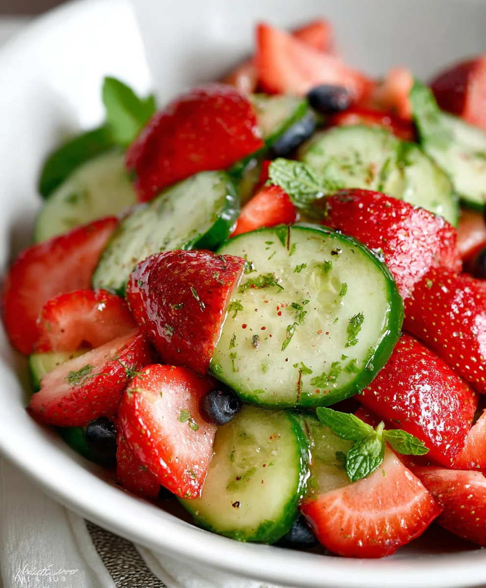 Refreshing Cucumber Strawberry Salad Recipe