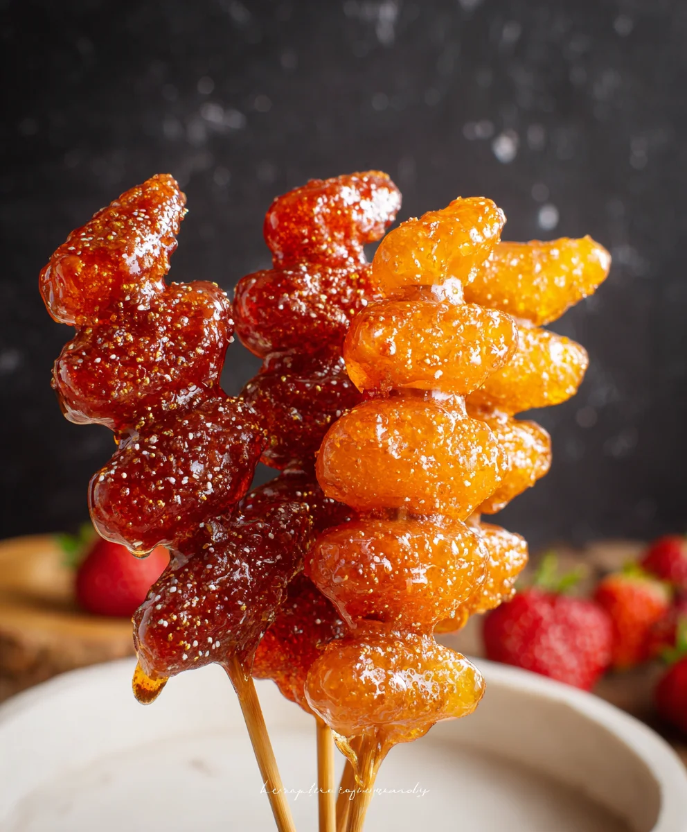 Easy Tanghulu Recipe - Sweet Fruit Candy Skewers