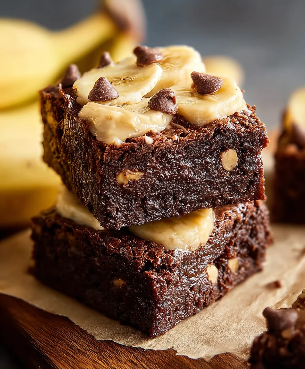 Delicious Banana Brownies - Easy Fudgy Treat