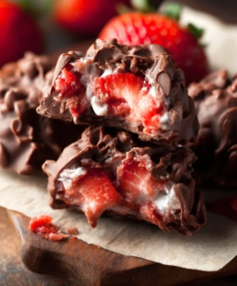 Chocolate Strawberry Yogurt Clusters-Viral Recipe