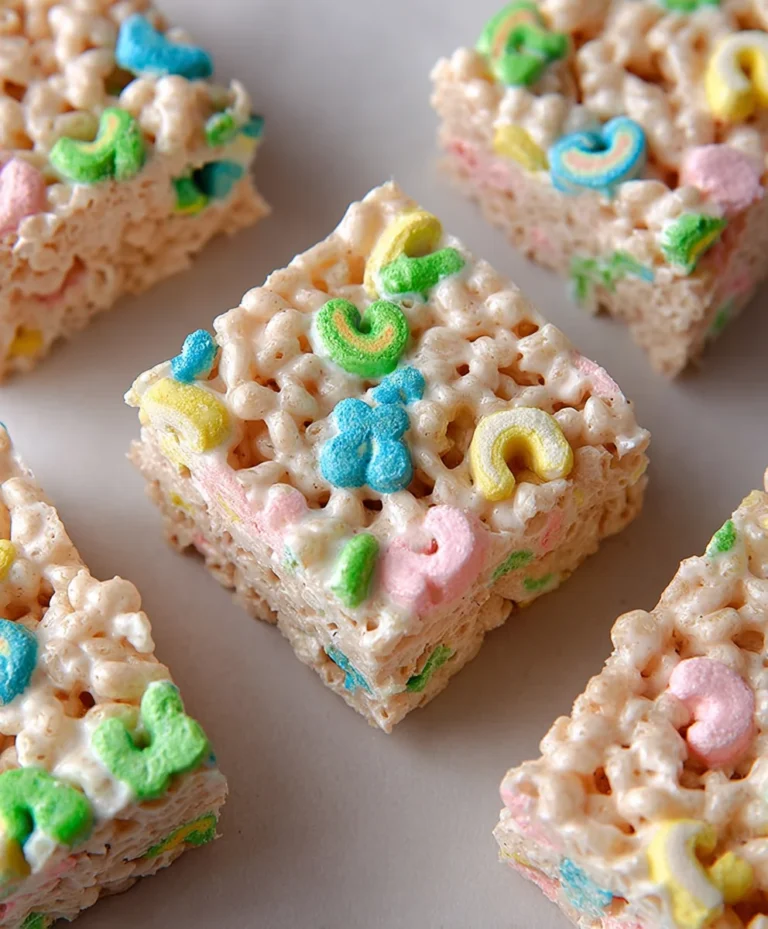 Lucky Charms Rice Krispie Treats-Easy Fun Dessert