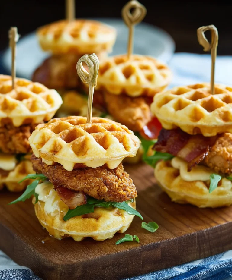 Game Day Chicken Waffle Sliders- Easy Crowd Pleaser