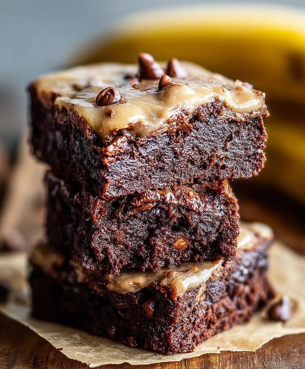 Delicious Banana Brownies - Easy Fudgy Treat