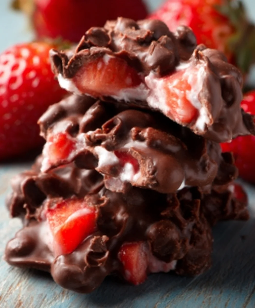 Chocolate Strawberry Yogurt Clusters-Viral Recipe