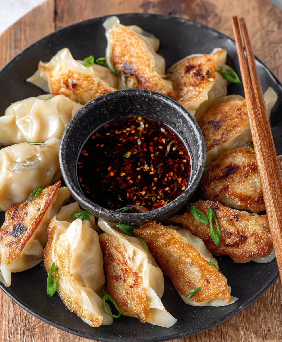 Easy Pan Fried Chicken Potstickers Recipe