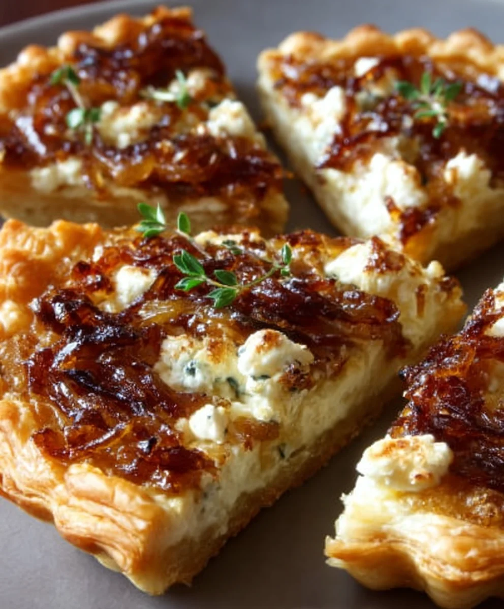 Caramelized Onion Goat Cheese Tarts Easy Recipe