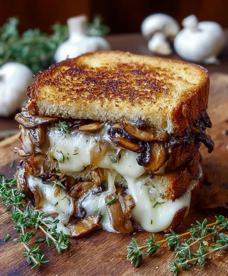 Caramelized Mushroom Grilled Cheese- Savory & Delicious