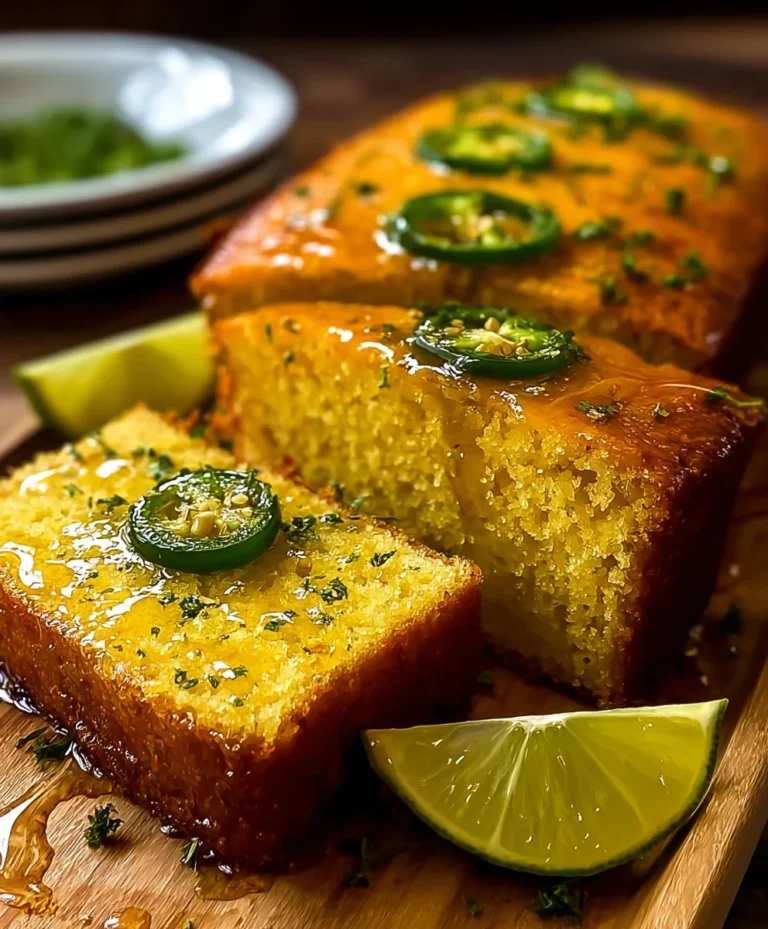 Spicy Jalapeño Cornbread with Lime-Honey Glaze