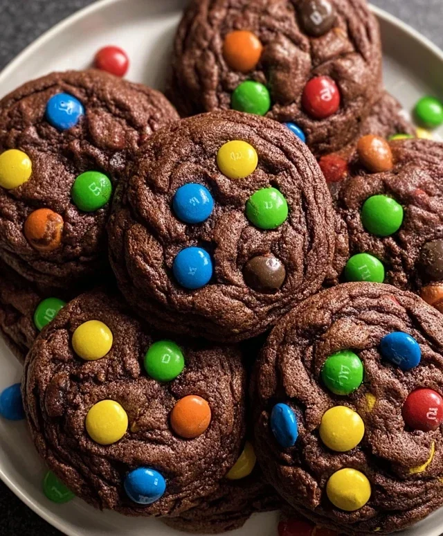 Chocolate M&M Cookies