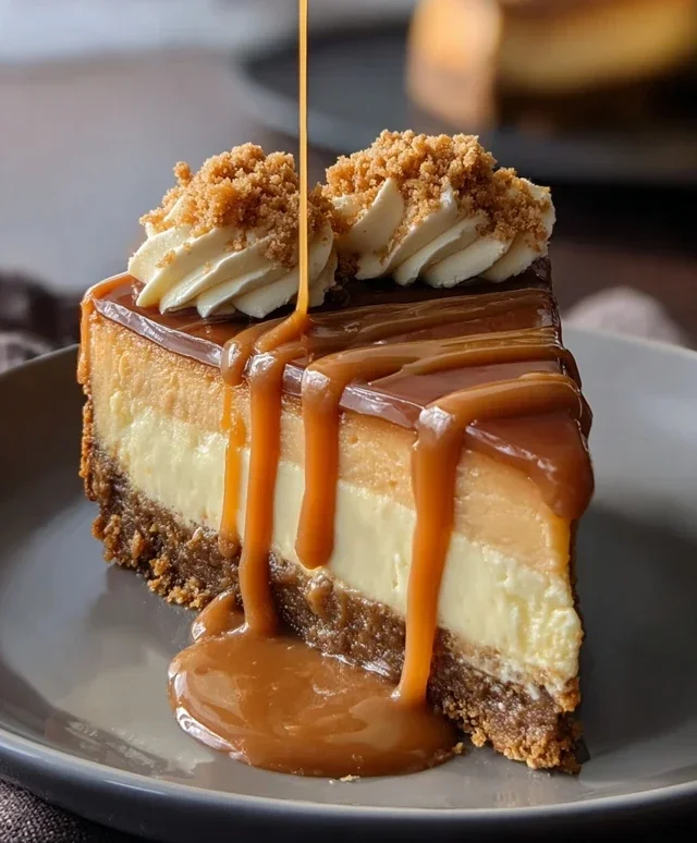 Cookie Butter Caramel Cheesecake